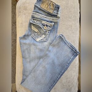 Ariya Light Blue Women's Jeans Size 3/4 Boot Cut Low Rise